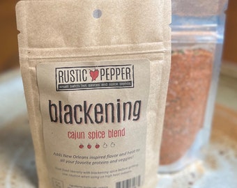 Blackening Spice Blend. Add a Cajun flair to any dish! A Rustic Pepper New Orleans inspired spice blend for meat, fish, poultry... anything!