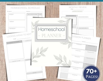Homeschool Planner, Academic Planner, Undated Homeschool Planner, Printable Homeschool Planner, Teacher Planner, Homeschool Binder