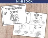 Nativity Story Mini Book, Nativity Story Printable, Nativity Craft, Christmas Bible Lesson, Nativity Activity, Advent Activity, Religious