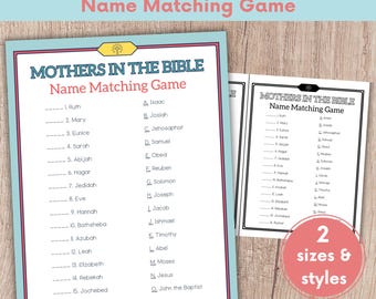 Bible Matching Games, Womens Ministry Games, Bible Trivia Game, Church Games, Bible Game, Sunday School Games, Mothers Day Game, Faith Games