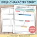 Bible Character Study Template, Character Bible Study, Bible Character ...
