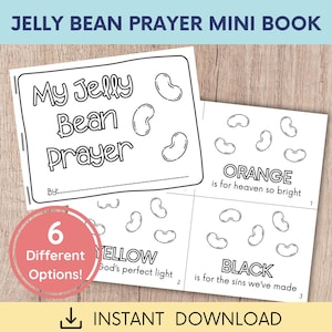 Jelly Bean Prayer Book, Kids Easter Lesson, Jelly Bean Mini Book, Easter Candy Religious, Sunday School Coloring Pages, Religious Kids Craft