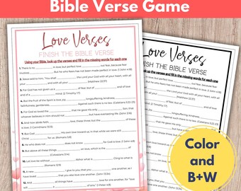 Bible Valentine Games, Bible Trivia Quiz, Love Bible Verse Printable, Bible Game, Women's Ministry Game, Valentine Games, Christian Games