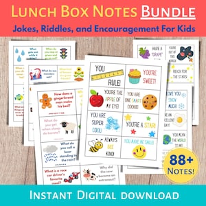 Blagues Sur La Boîte À Lunch, Notes De Boîte À Lunch Pour Enfants, Notes De Boîte À Lunch Drôles, Blagues Boîte À Lunch, Note Imprimable, Modèle De Note