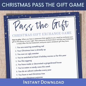 Geef het cadeauspel, White Elephant Party, Office Party Games, Christmas Gift Exchange, Christmas Party Game, Printable Holiday Game door