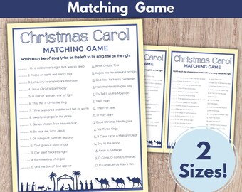 Christmas Song Trivia Game, Christmas Carol Games, Christmas Party Games, Christian Christmas Trivia, Printable Bible Game, Holiday Trivia