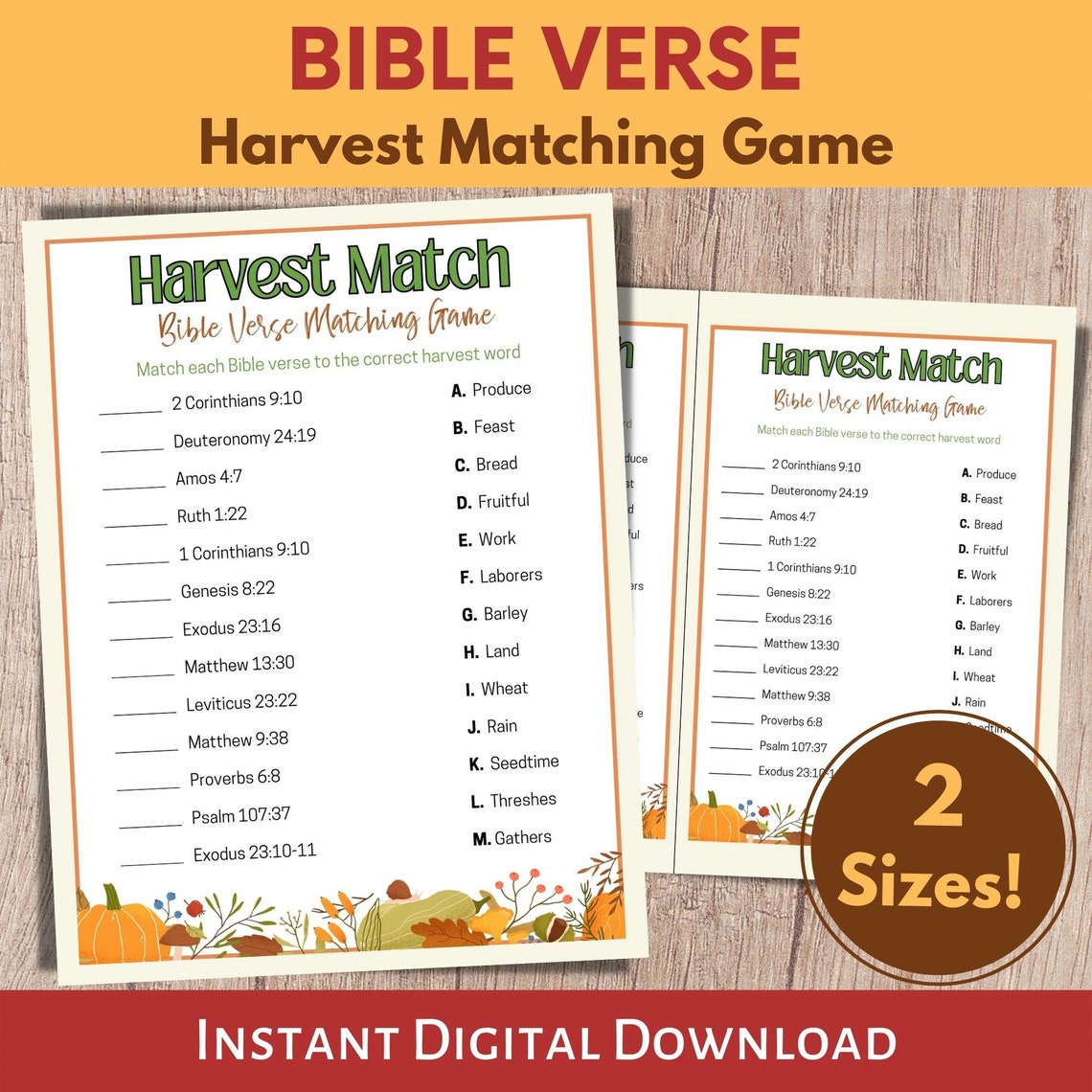Printable Trivia Games For Harvest
