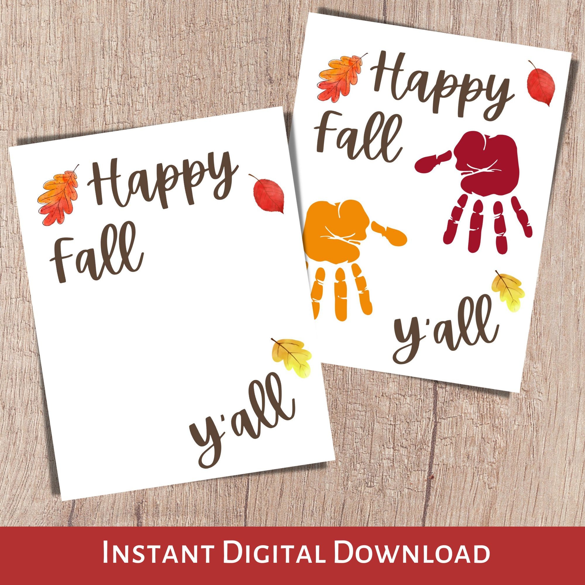 Handprint Art Kids Handprint Craft Keepsake Gift Fall Hand - Etsy