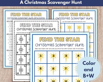 Christmas Scavenger Hunt for Kids, Hide and Seek Game, Nativity Game, Advent Game, Nativity Coloring Page, Religious Game, Christian Game