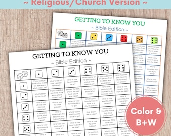 Get to Know You Dice Game, Womens Ministry Games, Church Games, Icebreaker Game, Bible Games, Conversation Starters, Sunday School Games