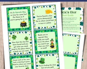St. Patrick's Day Scavenger Hunt, Treasure Hunt for Kids, St. Patrick's Day Printable Game, Indoor Scavenger Hunt for Kids
