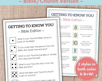 Get to Know You Dice Game, Icebreaker Game, Bible Games, Womens Ministry Games, Church Games, Conversation Starters, Sunday School Games