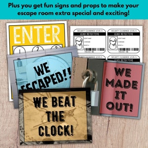 Printable Christian Easter story escape room as a Bible game for kids.