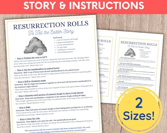Resurrection Rolls Printable, Religious Easter Activities, Empty Tomb Printable, Christian Easter Activities, Resurrection Story for Kids