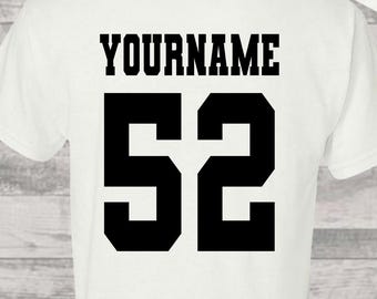 Custom Iron-On Jersey Number & Name Decal: Sports Kit Heat Transfer