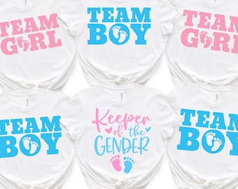 Team Boy or Girl Gender Reveal Party Decal Iron-on