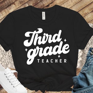 Third Grade Decal, 3rd Grade Team Shirts, Matching Third Grade Teachers Iron on, Third Grade iron on transfer