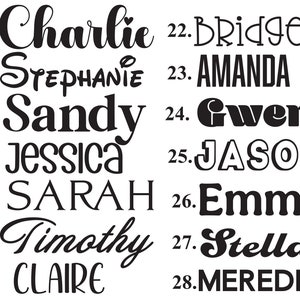 Personalized Name Iron On Decal | Custom Heat Transfer Vinyl for Shirts, Backpacks & Cheer Bows image 3