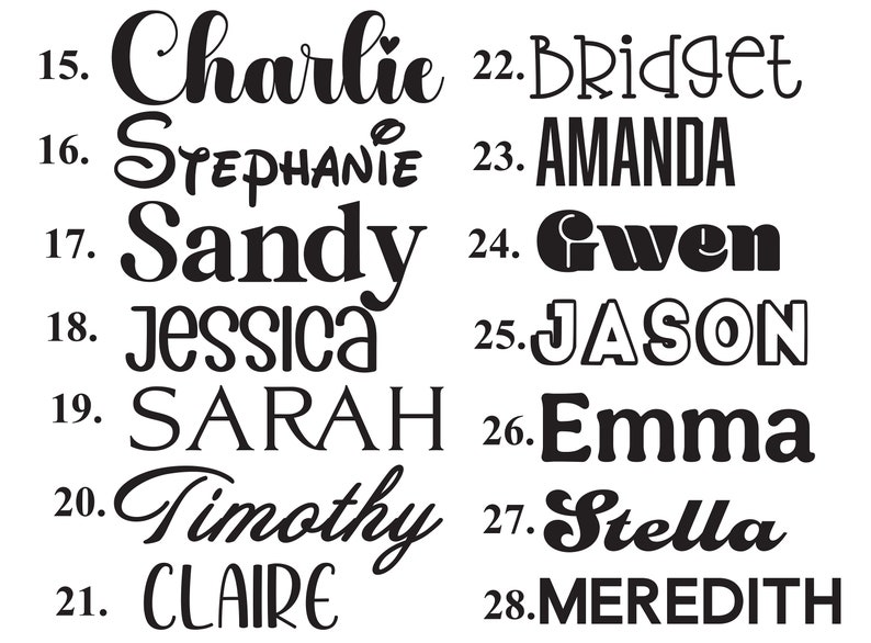 Personalized Name Iron On Decal | Custom Heat Transfer Vinyl for Shirts, Backpacks & Cheer Bows image 3