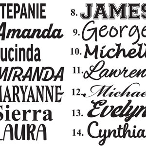 Personalized Name Iron On Decal | Custom Heat Transfer Vinyl for Shirts, Backpacks & Cheer Bows image 2