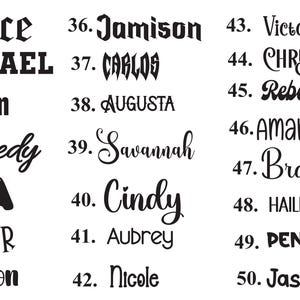 Personalized Name Iron On Decal | Custom Heat Transfer Vinyl for Shirts, Backpacks & Cheer Bows image 4