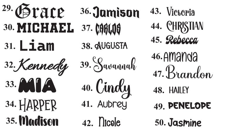 Personalized Name Iron On Decal | Custom Heat Transfer Vinyl for Shirts, Backpacks & Cheer Bows image 4