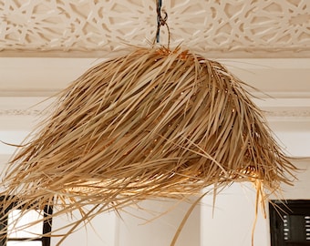 Luminaire Abat-Jour / Suspension Fibre Naturelle Maroc Emma Desert Range Seagrass Abat-Jour ,Lustre Luminaire Abat-Jour Palmier