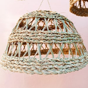 Set Of 2 Luminaires Lampshades /suspension parasol natural fiber Morocco Emma desert range Seagrass Lampshades ,Chandelier Lampshade