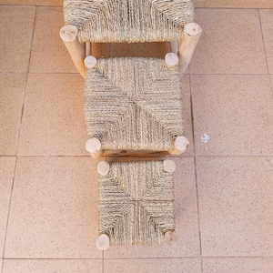 tabouret fait main en bois massif - tabouret marocain écologique
