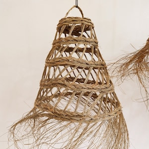 Luminaire Lampshade /suspension parasol natural fiber Morocco Emma desert range Seagrass Lampshades ,Chandelier Luminaire Lampshade  Palm