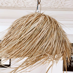 boho lampshade rustic wicker light fixture handmade natural suspension straw pendant light fringe chandelier