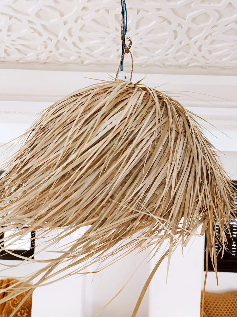 Luminaire Abat-Jour / Suspension Fibre Naturelle Maroc Emma Desert Range Seagrass Abat-Jour ,Lustre Luminaire Abat-Jour Palmier image 6