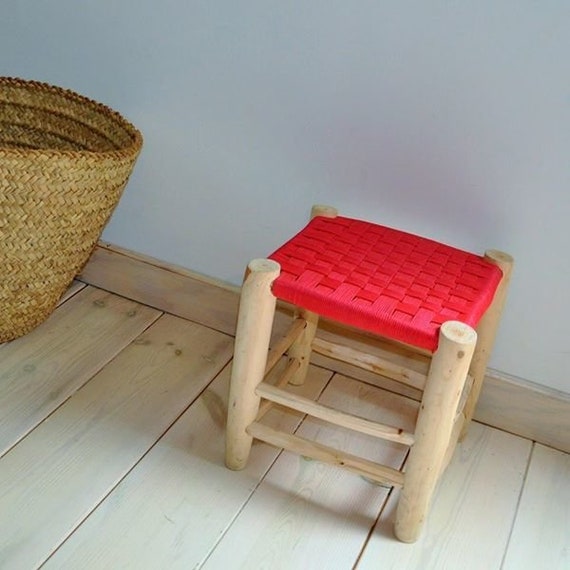 wood solid handmade stool