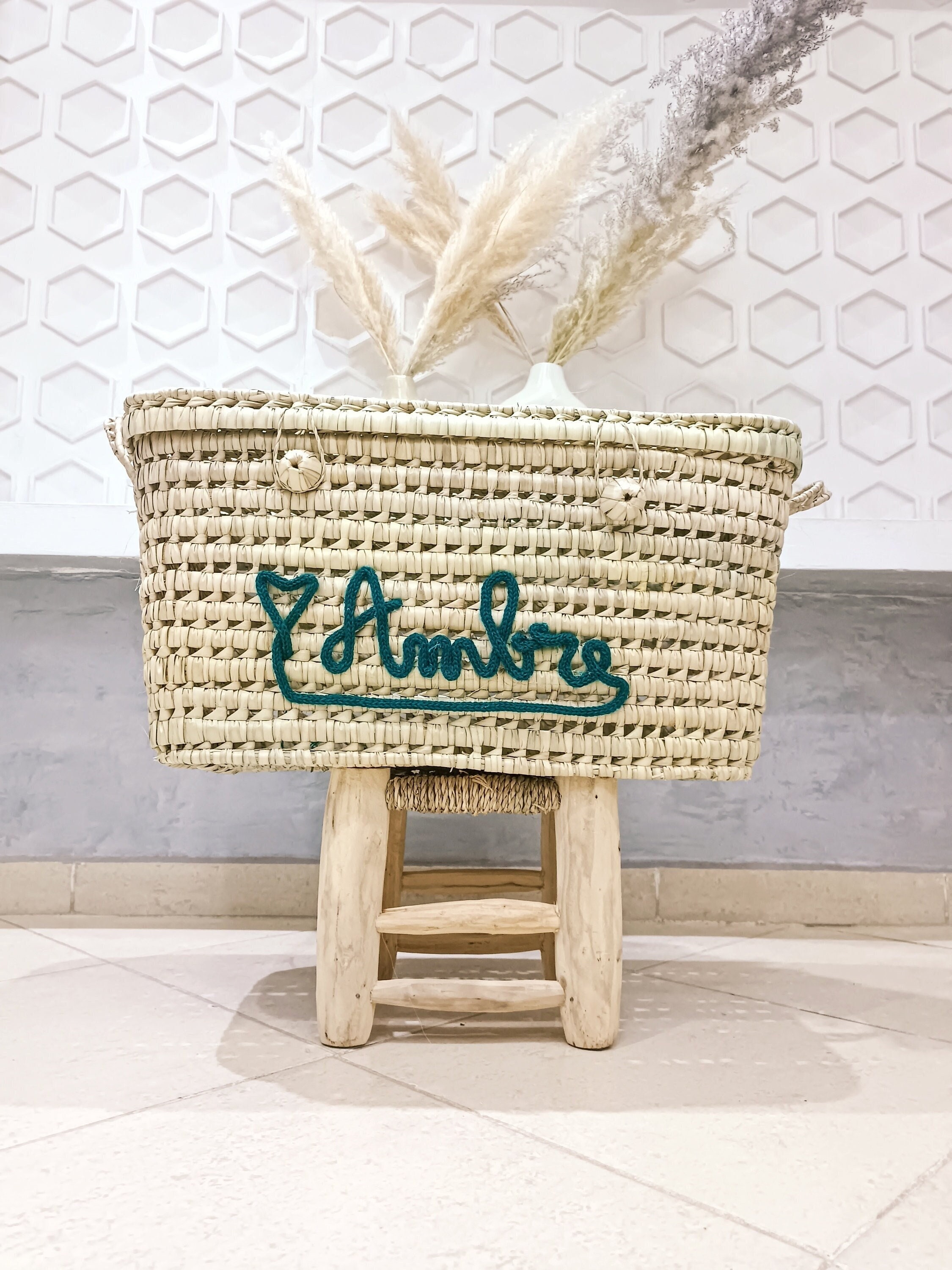 Cesto Portaoggetti In Vimini A Forma Di Casa Con Manico - Decorativo E Pratico Per Camera Dei Bambini 20x36 Cm