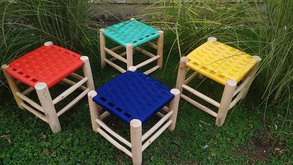 wood solid handmade stool