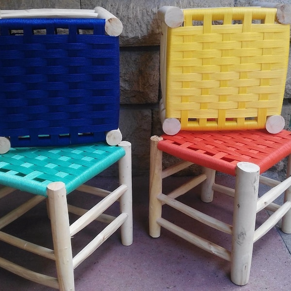 wood solid handmade stool
