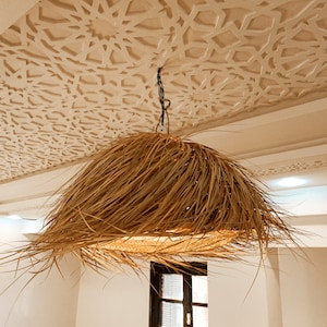 Luminaire Abat-Jour / Suspension Fibre Naturelle Maroc Emma Desert Range Seagrass Abat-Jour ,Lustre Luminaire Abat-Jour Palmier image 7