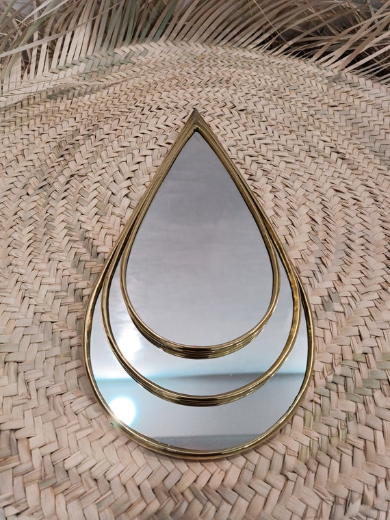 Miroir Mural Goutte D'eau Ourdou France - Doré - Fin XXe Siècle (occasion)