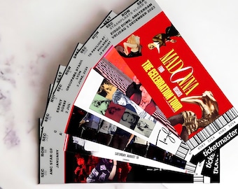 Concert souvenir tickets fully customizable