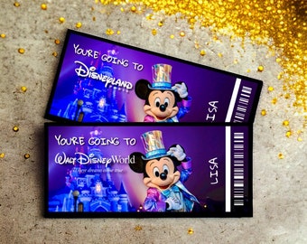 Disneyland surprise tickets customizable