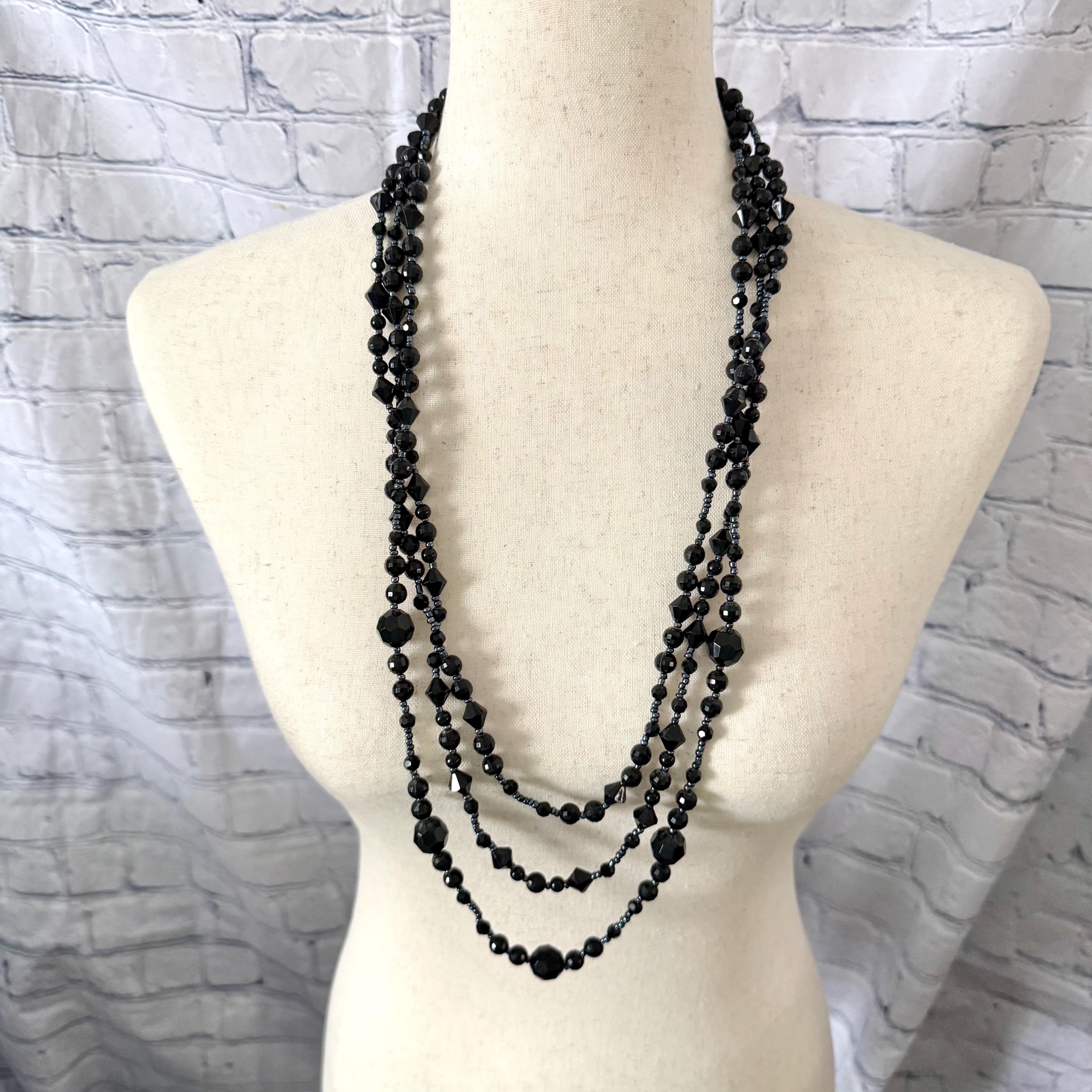Victorian French Jet Necklace - Etsy