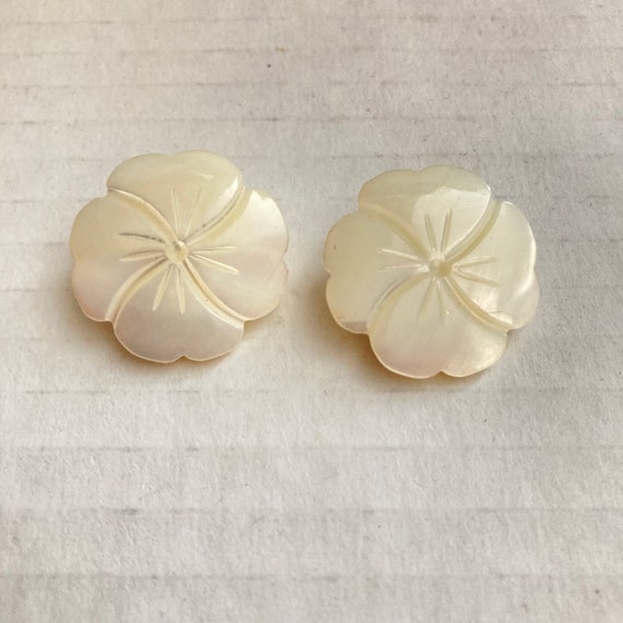 Boucles D'oreilles Clips Vintage GAC BLANC - Argenté, Très Bon état, Style Fantaisie