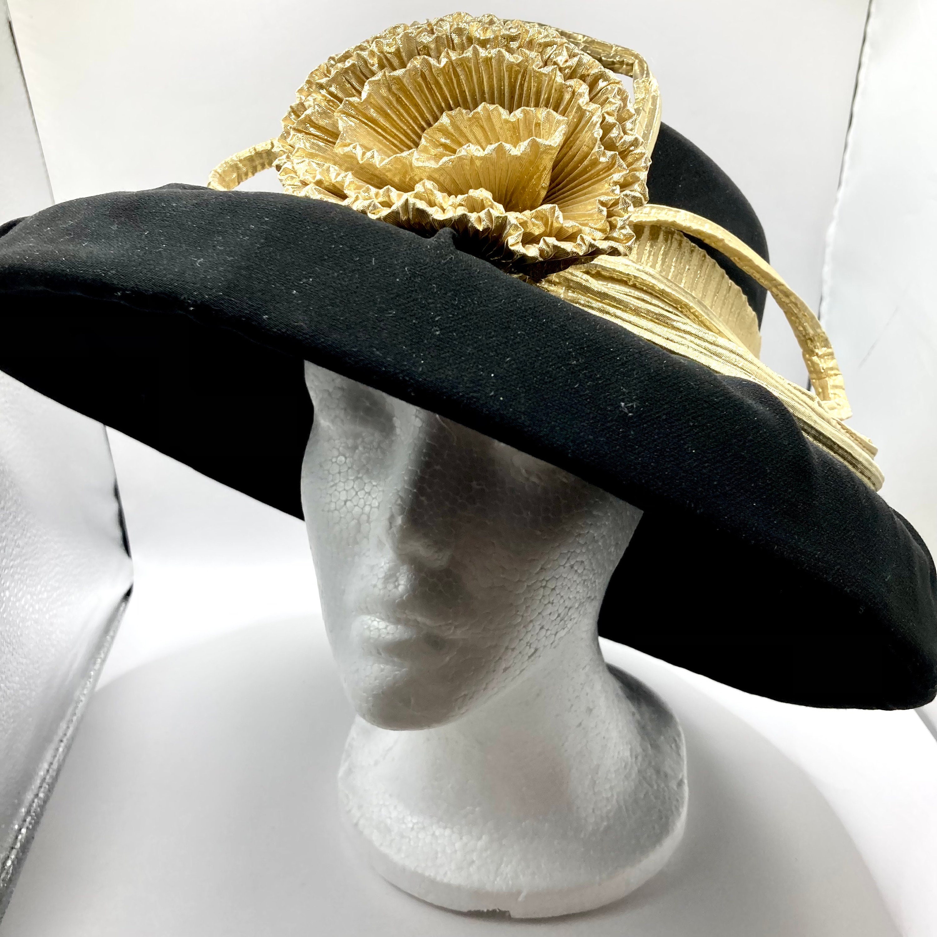 Cappello Fedora Uomo in 100% Feltro di Lana Marrone con Nastro e Fiocco Size 57 - alla