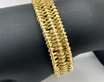 Vintage Vtg Givenchy Chain Bracelet Gold Tone Chunky Links Sz 7.5
