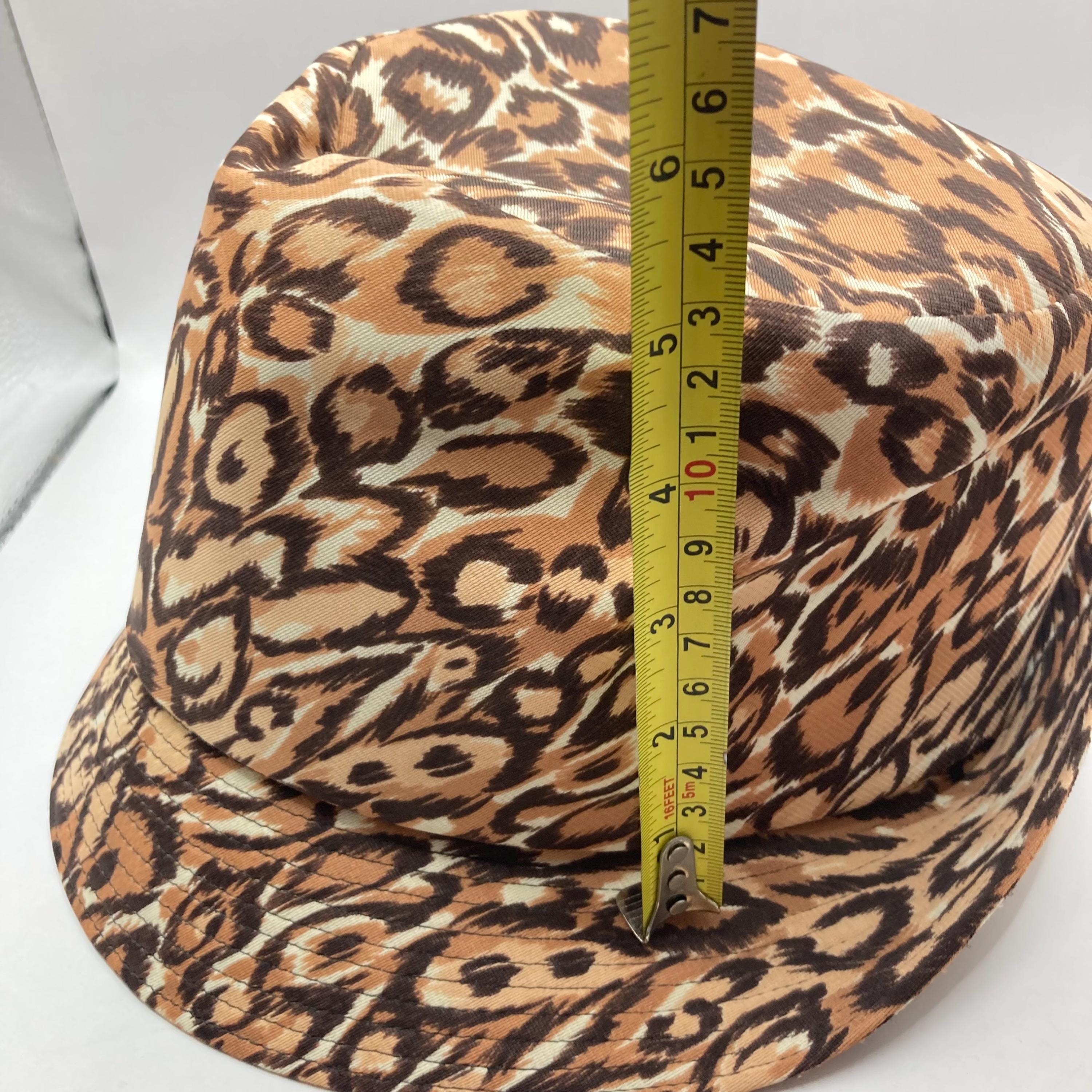 Vintage Vtg Women's Leopard Print Bucket Hat Union Made USA 1960