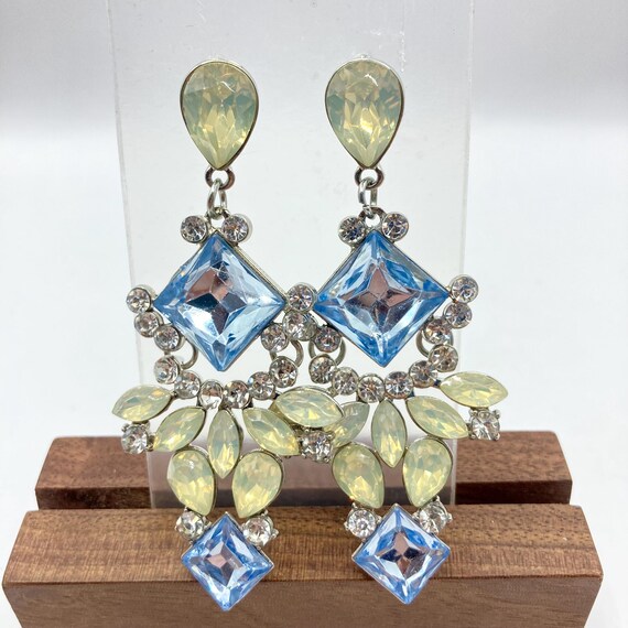 Vintage Vtg Statement Drop Dangle Chandelier Pier… - image 2