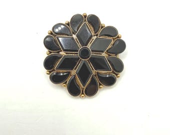 Broche en strass ague-marne/topaze bleue avec feulles - Etsy France