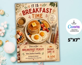 Employee Appreciation Breakfast Invitation: Editable Template (Digital Download)