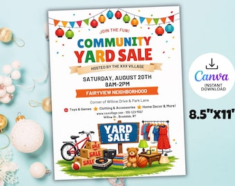 Editable Community Yard Flyer (8.5 x 11 Inches) (Digital Download)