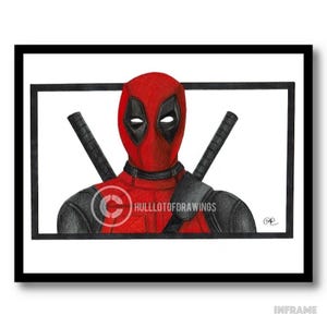 Deadp00l Print Wall Art Handmade Gift Art Wall Decor Art Comic Home Decor Fan Art Gift Office Decor Game Room Decor Disney